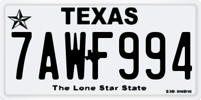 TX license plate 7AWF994