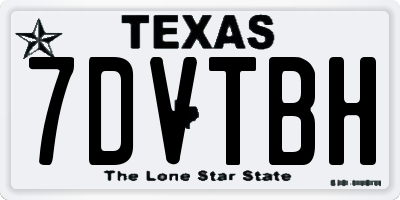 TX license plate 7DVTBH