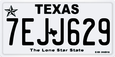 TX license plate 7EJJ629