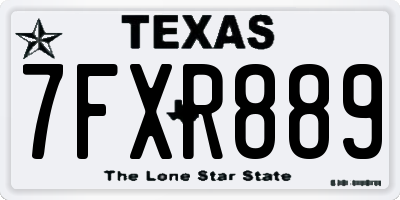 TX license plate 7FXR889