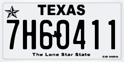 TX license plate 7H60411