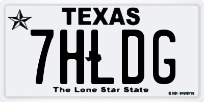 TX license plate 7HLDG