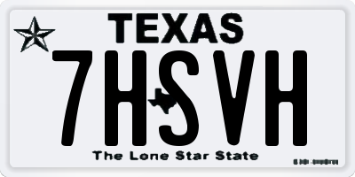 TX license plate 7HSVH