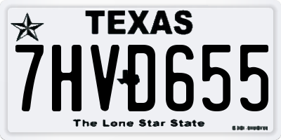 TX license plate 7HVD655