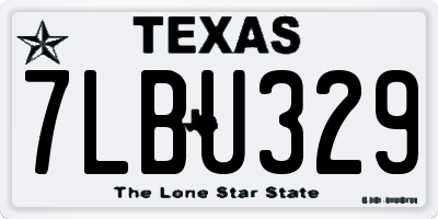 TX license plate 7LBU329