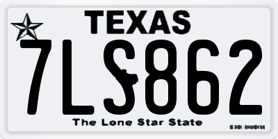 TX license plate 7LS862