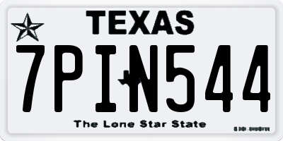 TX license plate 7PIN544