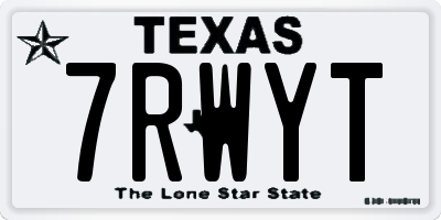 TX license plate 7RWYT