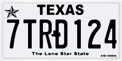 TX license plate 7TRD124