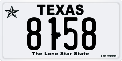 TX license plate 8158