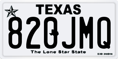 TX license plate 820JMQ