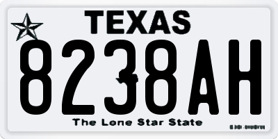 TX license plate 8238AH