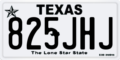 TX license plate 825JHJ