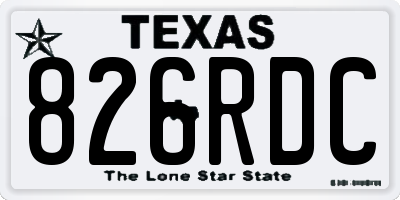 TX license plate 826RDC