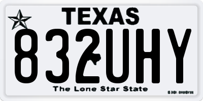 TX license plate 832UHY