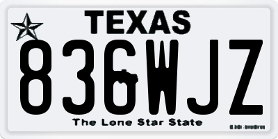 TX license plate 836WJZ