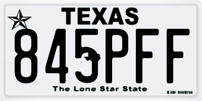 TX license plate 845PFF