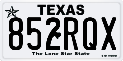 TX license plate 852RQX