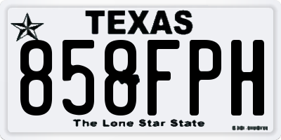 TX license plate 858FPH