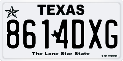 TX license plate 8614DXG