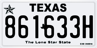 TX license plate 861633H