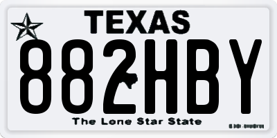 TX license plate 882HBY