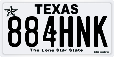 TX license plate 884HNK