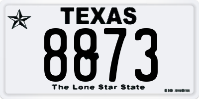 TX license plate 8873