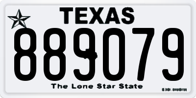 TX license plate 889079