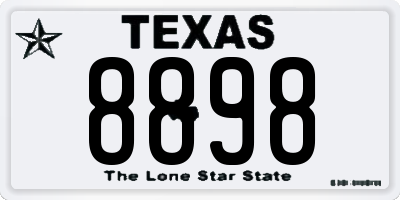 TX license plate 8898