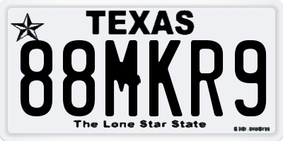 TX license plate 88MKR9