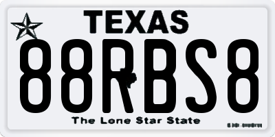 TX license plate 88RBS8