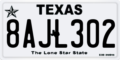 TX license plate 8AJL302