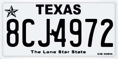 TX license plate 8CJ4972