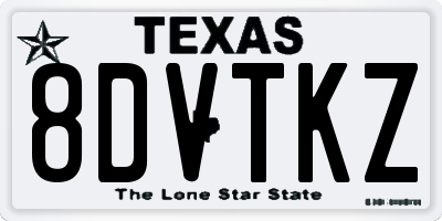 TX license plate 8DVTKZ