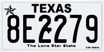 TX license plate 8E2279