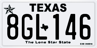 TX license plate 8GL146