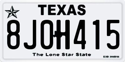 TX license plate 8J0H415