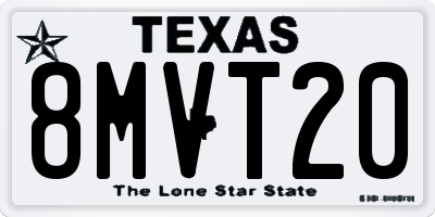 TX license plate 8MVT20