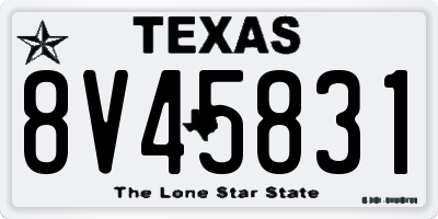 TX license plate 8V45831