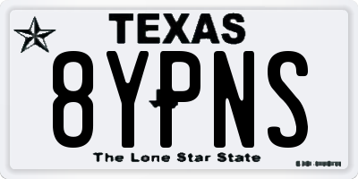 TX license plate 8YPNS