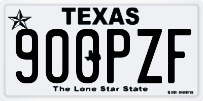 TX license plate 900PZF