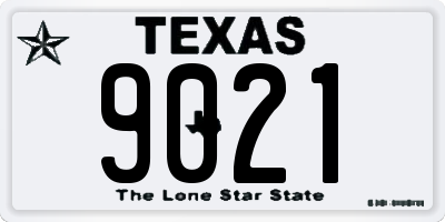 TX license plate 9021