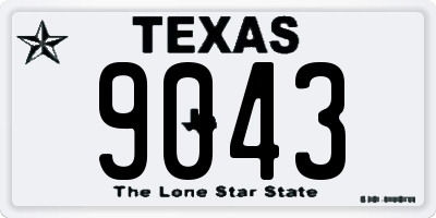 TX license plate 9043