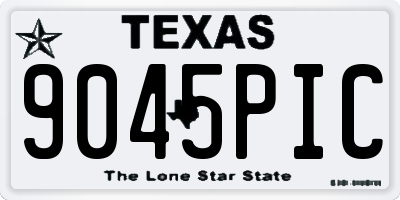 TX license plate 9045PIC