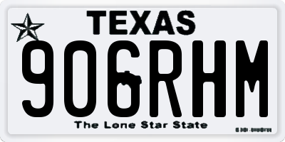 TX license plate 906RHM