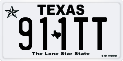 TX license plate 911TT