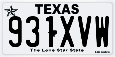 TX license plate 931XVW