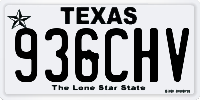 TX license plate 936CHV