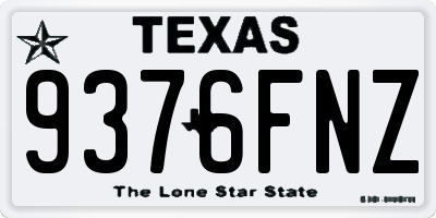 TX license plate 9376FNZ